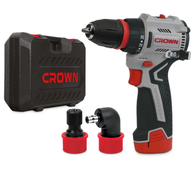 Шуруповёрт аккумуляторный CROWN CT21129HQX-2 BMC 12 В 2 Ач-1