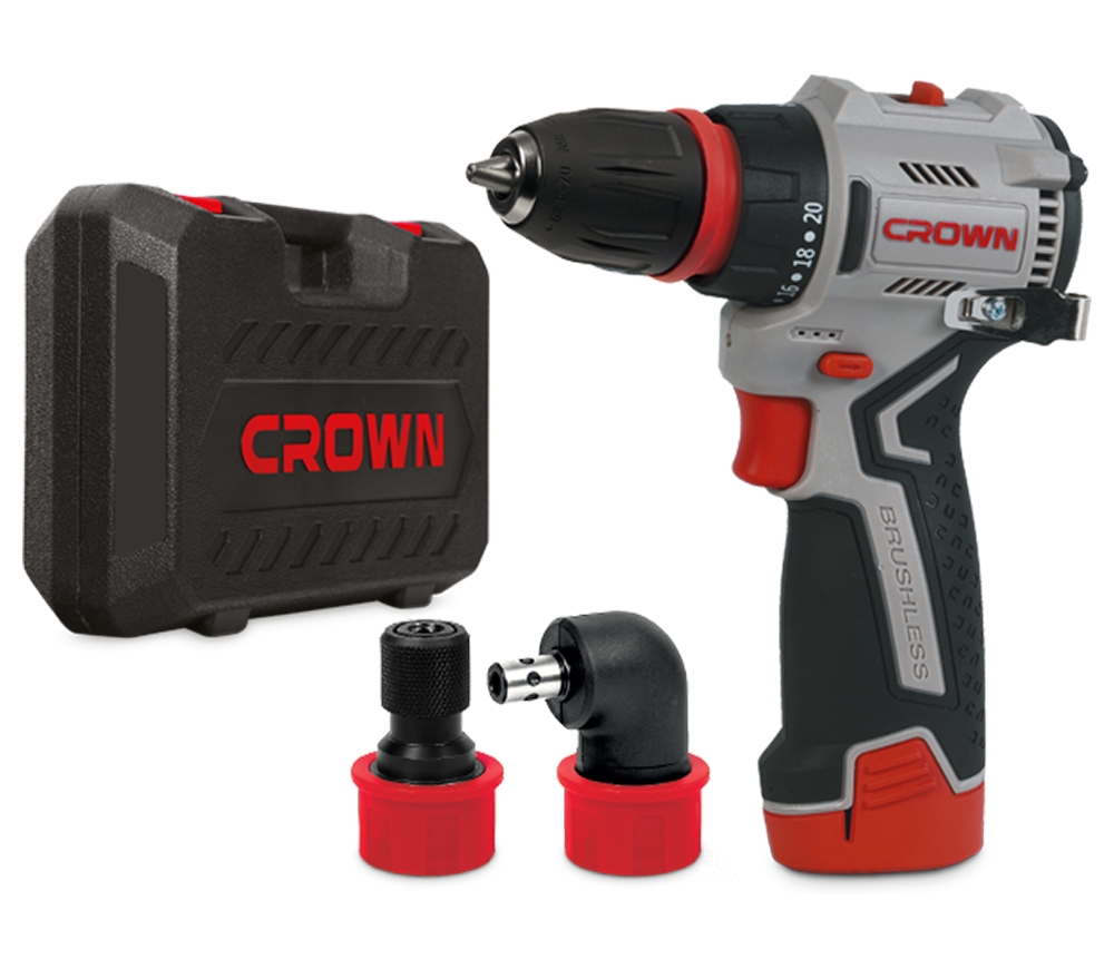 Шуруповёрт аккумуляторный CROWN CT21129HQX-2 BMC 12 В 2 Ач