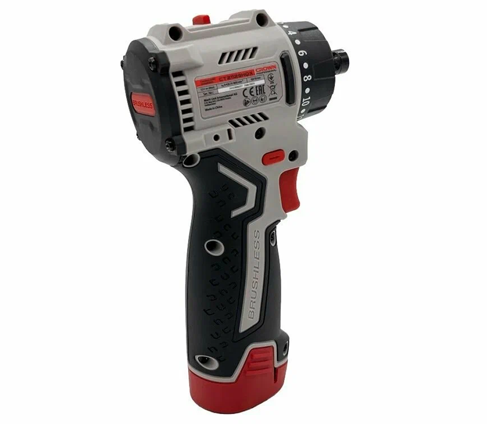 Шуруповёрт аккумуляторный CROWN CT21129HQX-2 BMC 12 В 2 Ач-8