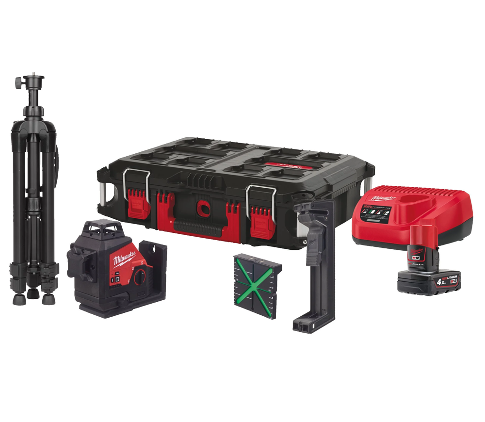 Nivele cu laser MILWAUKEE M12 3PLSKIT-401P 3 fascicole 38 m