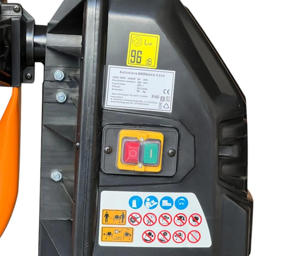 Бетономешалка KRONAVA K200 1000 вт 200 л-8