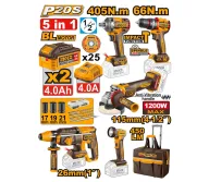 Set de unelte cu acumulator INGCO CKLI20595-1