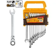 Set chei combinate flexibile cu clichet INGCO HKSPAR1123 8-19-1