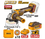 Polizor unghiular cu acumulator INGCO CAGLI2120252 115 mm 20 V 5 Ah-1