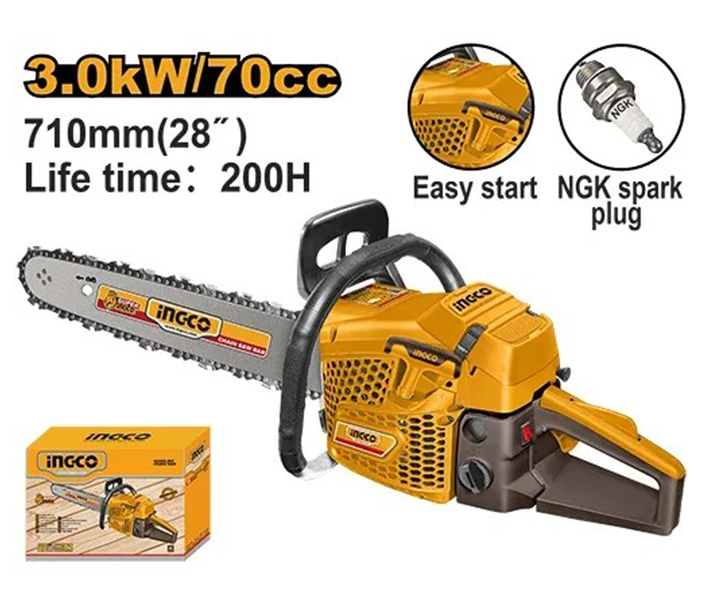 Цепная пила бензиновая INGCO GCS5702811 710 мм 70 см3