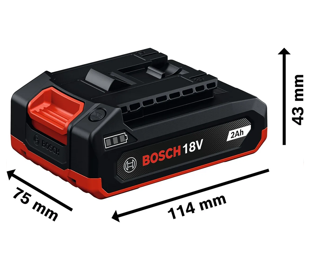 Аккумулятор BOSCH GBA18V-20 Слайдер 18 В 2 Ач-4