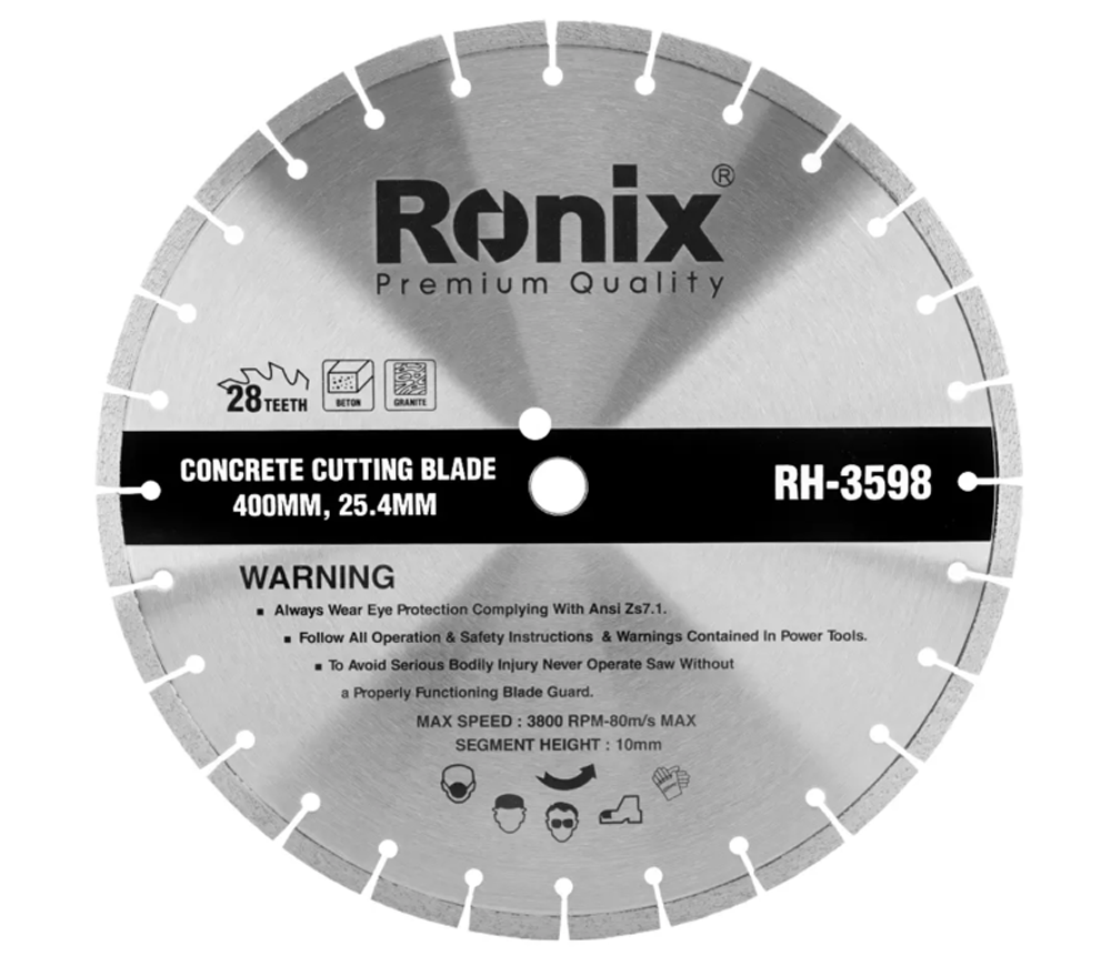 Алмазный отрезной диск RONIX RH-3598 400 мм Сегментированный Бетон