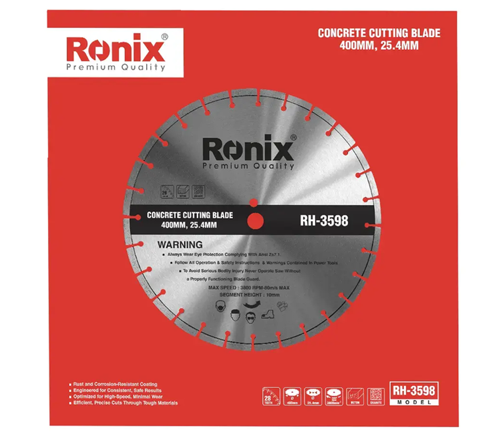 Алмазный отрезной диск RONIX RH-3598 400 мм Сегментированный Бетон-4