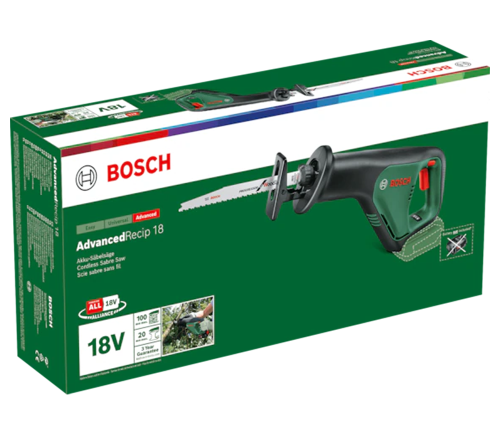 Fierăstrău sabie cu acumulator (fără bat) BOSCH PSA18V-200 18 V-3