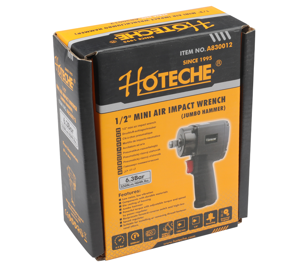 Пневматический ударный гайковерт HOTECHE A830012 550 Нм 9000 об/мин-2
