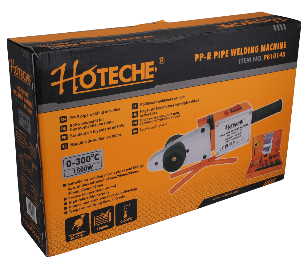 Aparat de lipit tevi din polipropilena HOTECHE P810140 1500 w 40, 25, 20, 32, 50, 63 mm-3