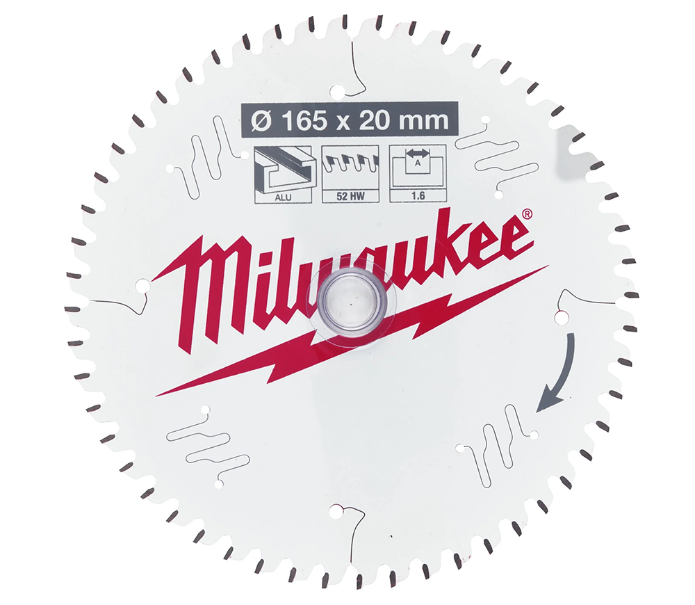 Disc pentru fierastrau electric MILWAUKEE 4932479087 165 mm 1.6 mm Lemn, Aluminiu, Plastic