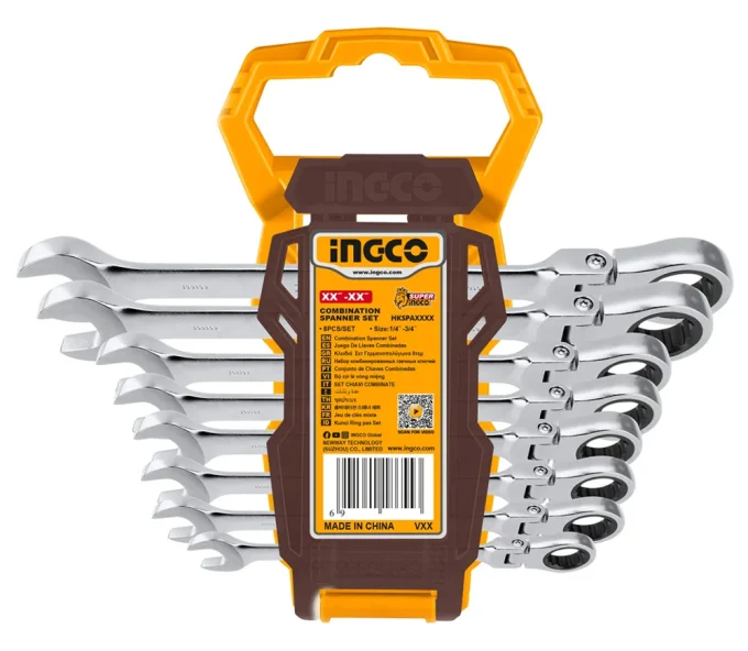 Set chei combinate cu clichet INGCO HKSPAR1083 8-19 mm-1