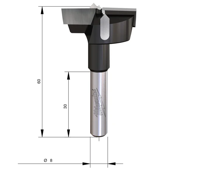 Freză pentru balamale MILWAUKEE Rtr B. S8 35 mm-2