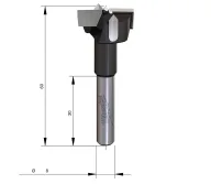 Freză pentru balamale MILWAUKEE Rtr B. S8 25 mm-2