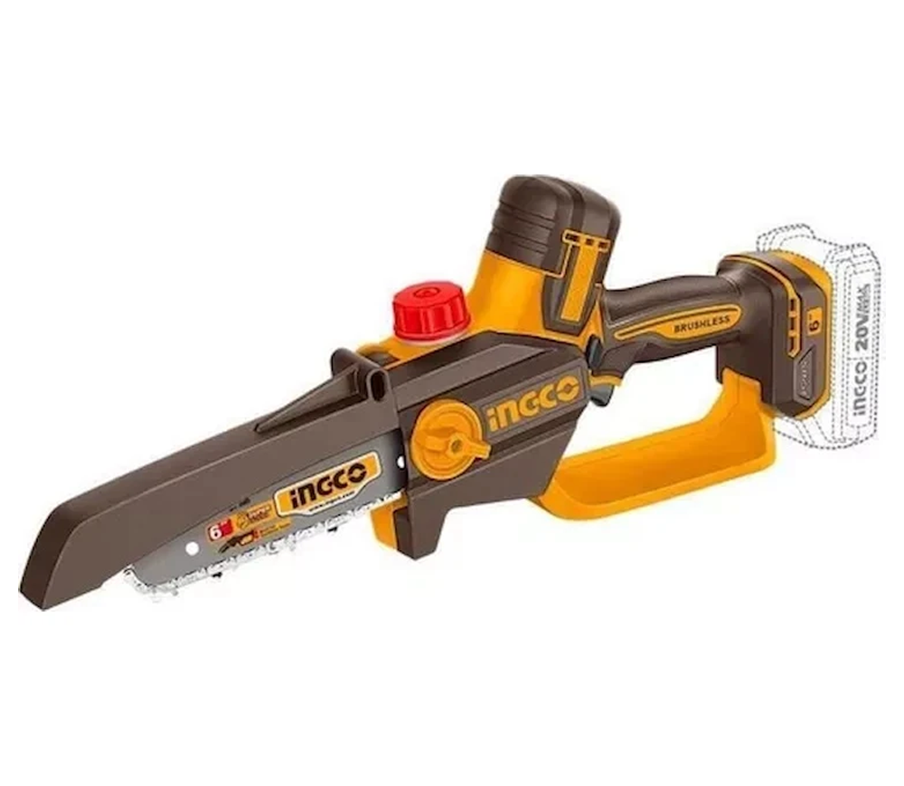 Fierăstrău cu lanț cu acumulator (fără bat) INGCO CGSLI2066 150 mm 20 V