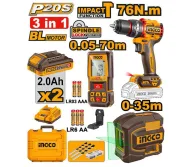 Set de unelte cu acumulator INGCO COSLI250511-1