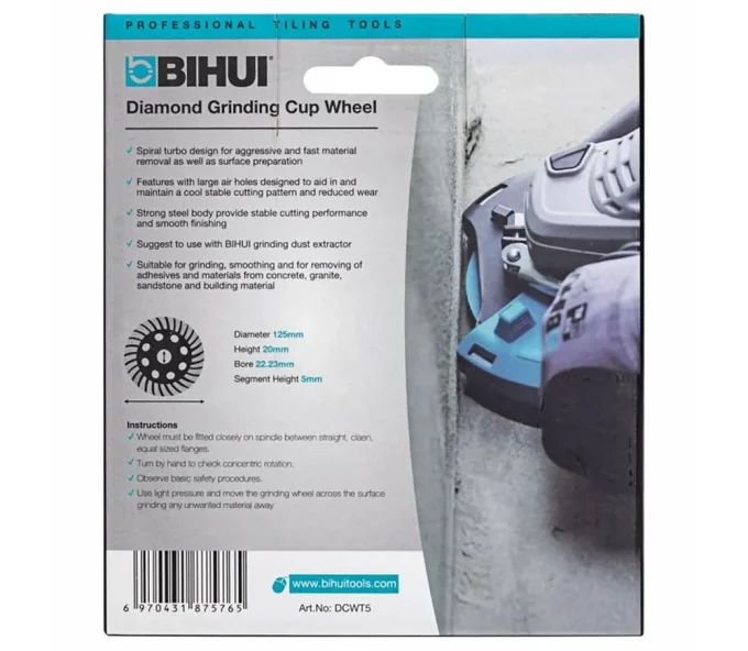 Disc de șlefuit beton BIHUI DCWT5 125 mm-4