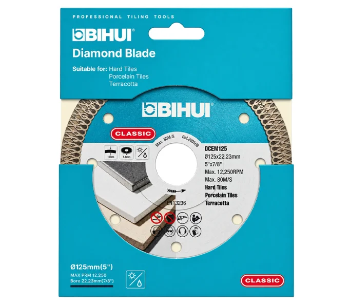 Disc de tăiat cu diamant BIHUI DCEM125 12 mm Turbo Ceramică, Gresie porțelanată-2
