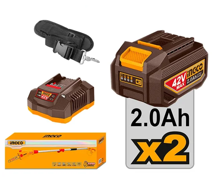 Цепная пила аккумуляторная INGCO PSLI42281 200 мм 42 В 2 Ач-2