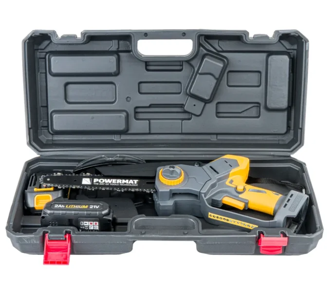 Fierăstrău cu lanț cu acumulator POWERMAT PM-MPA-2AHM 200 mm 21 V 2 Ah-2