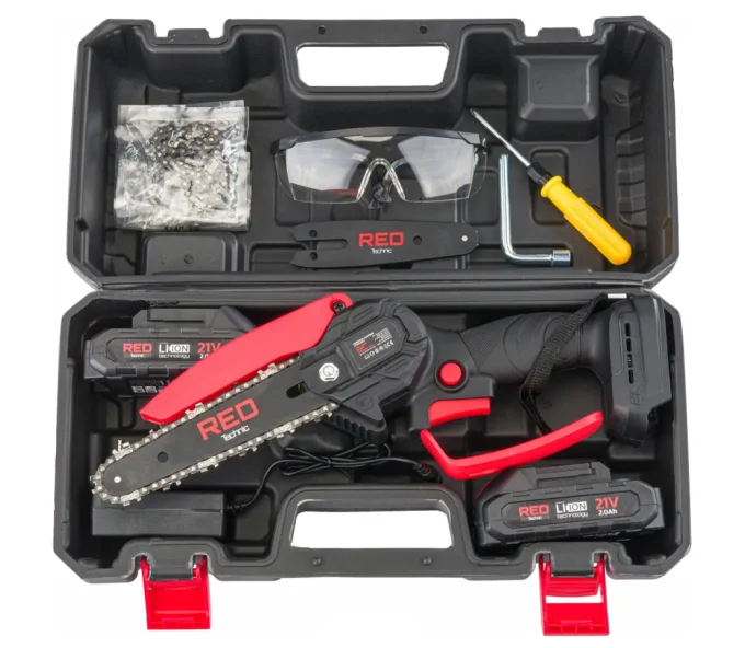 Fierăstrău cu lanț cu acumulator RED Technic RTMPA0064 200, 150 mm 21 V 2 Ah-3