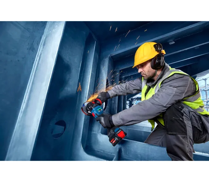 Угловая шлифмашина аккумуляторная (без АКБ) BOSCH EXWS18V-15S 125 мм 18 В-4