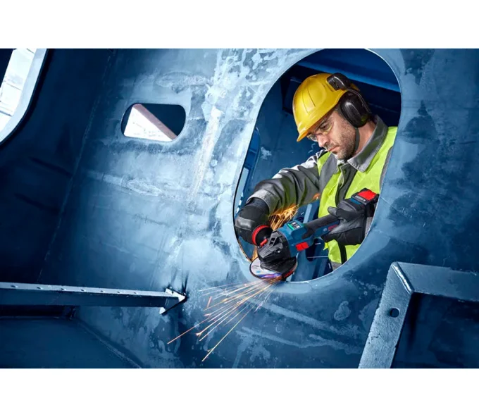 Угловая шлифмашина аккумуляторная (без АКБ) BOSCH EXWS18V-15S 125 мм 18 В-6