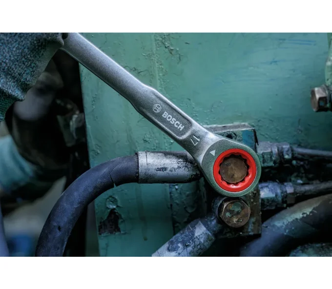 Set 8 chei combinate cu clichet BOSCH 1600A03AG5 8-19 mm-5