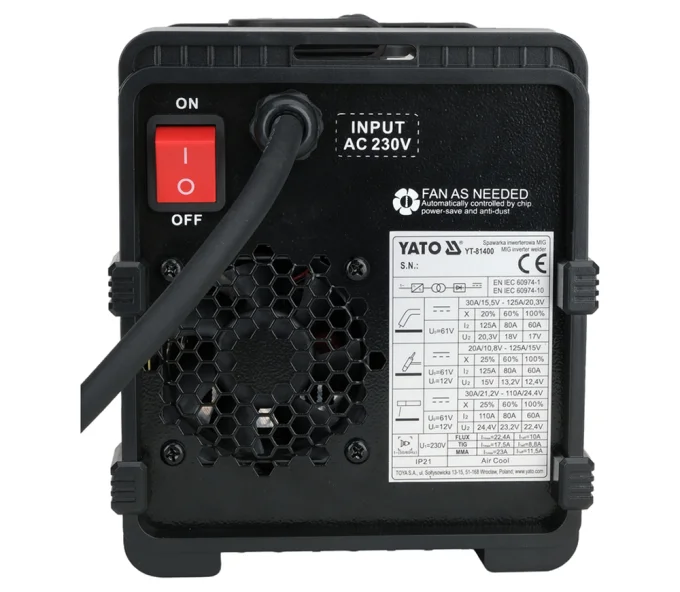 Aparat de sudat YATO YT81400 125 A-6