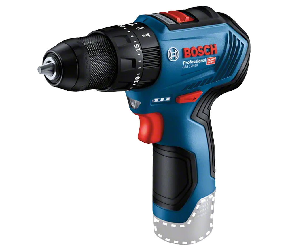 Шуруповёрт аккумуляторный ударный (без АКБ) BOSCH GSB 12V-30 12 В