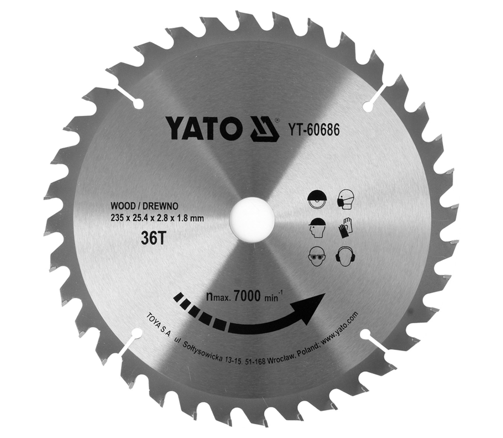 Пильный диск YATO YT60686 235 мм 1.8 мм Дерево